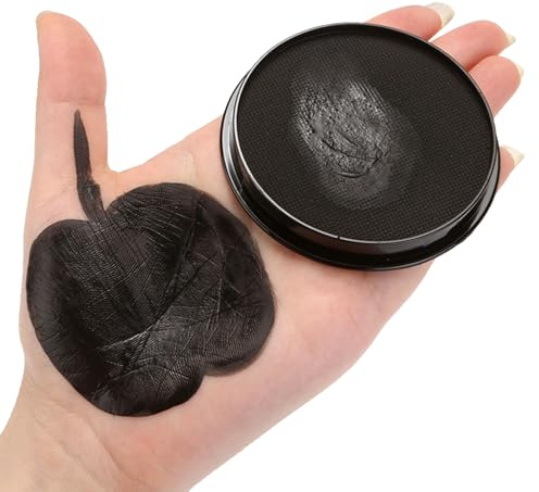 HISUNBEN Body Paints Upgrade 30g Face Paint and Children Washable Body Colour Face Paint Children's Make-Up Theatre Carnival Halloween Party Black