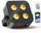 4 * 10W LED Batterie Par Licht, 6 in 1 Wiederaufladbar RGBWA+UV Mini Disco Partylicht, Bühneneffekt Scheinwerfer mit Fernbedienung/APP/2,4DMX, Geeignet für Bühne Party Geburtstag Club