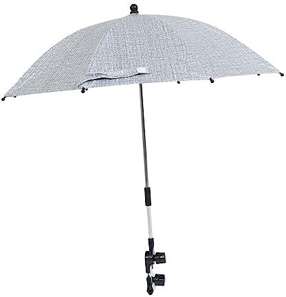 JOINPAYA Sombrilla De Cochecito Silla De Ruedas Pequeño Viaje Protector Solar Para Cochecito Sombrilla Para Carrito De Paraguas De Paseo Pabellón Empujar Asiento Grey Aleación