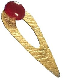 Valwe : broche aimantée porte-lunettes sans épingle en laiton (Rouge)