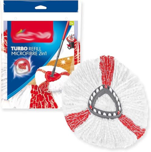 VELEDA EASYWRING AND CLEAN TURBO 2-IN-1 MICROFIBRE MOP REFILL HEAD