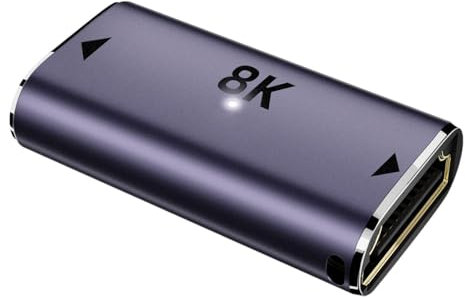 HD Adapter - 2.1 HDs Coupler Female to Females Adapters | 3D Aluminum Alloy 8K 60Hz/ 4K 120Hz Stereo Audio Joiner Couplers for HDTV, Computer, Monitor, Laptop