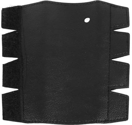 Saluaqui Anti Slip French Horn Hand Guard Leder Protector Wrap Deckung für Verbesserten Griffe und Instrumentenschutz, Einfach zu Installierter Schwarzes Zubehör (BLACK)