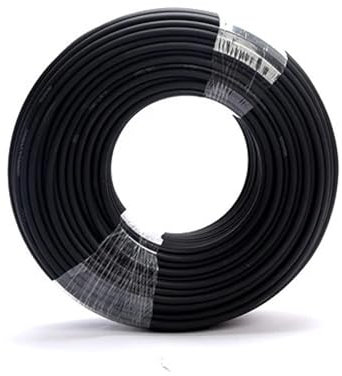 AIRUIXI Solarkabel 6mm2 10AWG Solar Photovoltaik Kabel Verzinnten Kupfer Doppel Schicht Isolierung PVC TÜV Kabel for PV Panels Verbindung(Black Cable,30M_10 AWG-6MM2)