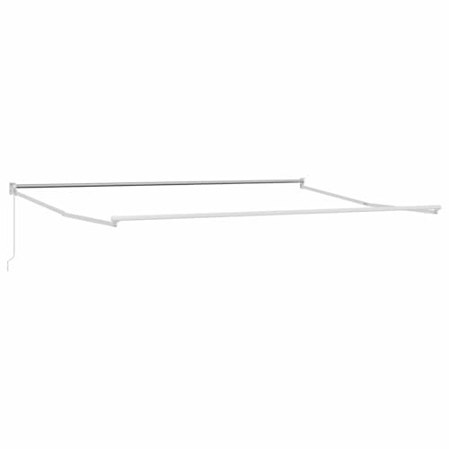 vidaXL Tenda da Sole Bianco 5 x 3 m Metallo, Tenda in Alluminio e Ombra per Giardino, Moderno tendone Esterno, Leggero, riparati dal Tempo in terrazza