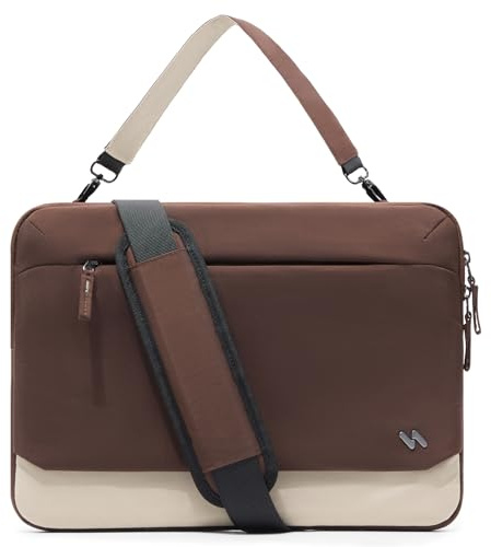 Inateck 360° Schutz Laptoptasche Hülle Schultertasche, Großvolumen-Sleeve kompatibel mit 13-Zoll MacBook Pro/Air, 14-Zoll MacBook Pro M5/M4/M3/M2/M1 Pro/Max (2026-2021)