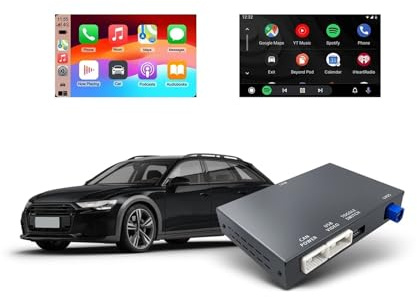 ZDTYKWPH OEM-Bildschirm-Upgrade-Decoder-Box, Kompatibel Für Audi A6, Q7 2009–2015, 6,5 Zoll/7 Zoll Bildschirm, MMI 3G mit CarPlay und Android Auto