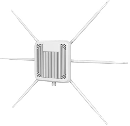 Jectse 3000M WLAN-Router, 6 Dualband-7-dBi-Antennen, WLAN-Repeater mit 5 Modi für Drinnen und Draußen, IP67 Wasserdicht, POE-Leistung, 2976 Mbit/s Geschwindigkeit (EU-Stecker)