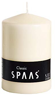 Spaas Unscented Pillar Candle 100/150 mm, ± 90 Hours, Ivory