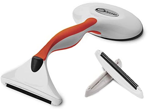 GLEENER Fabric Shaver Stoffrasierer und Fusselbürste, Verstellbarer Rasierer für Kleidung & Möbel (Orange)