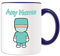 Personalisierbares Geschenk – Chirurgische Tasse (Karriere Design Thema, Farboptionen) – jeder Name Nachricht auf Ihrem einzigartigen – National NHS Krankenhaus, Mitarbeiter grün Uniform Scrub