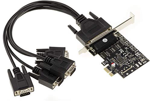 KALEA-INFORMATIQUE - Carte Controleur PCI Express (PCIE) Série RS232 4 Ports sur Pieuvre- Chipset ASIX MOSCHIP 99100 - Windows 95, 98SE, Me, NT, 2000, XP, Vista, Seven, 8, 8.1, 10, Linux, Dos.