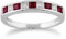 Gemondo Rubin Ring 9ct Weißgold 0,49 CT Rubin & Diamant Ring - Rubin