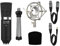 Audibax Berlin 1800 Silver - Microfono a Condensatore da Studio - Risposta in Frequenza 20 Hz/20 KHz - Microfono Professionale con Schema Polare Cardioide - Diaframma Largo - Colore Argento