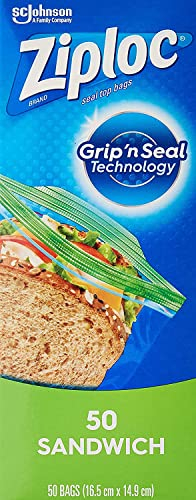 Ziploc Sandwich Bags, 6.5 x 5.875-Inch (16.5 cm x 14.9 cm) Pack of 290
