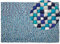 Teppich rechteckig Wollteppich Filzkugelteppich 160 x 230 cm Blau / Weiß Amdo