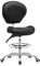 Kaleurrier Adjustable Stools Drafting Chair with Backrest & Foot Rest,Tilt Back,Peneumatic Lifting Height,Swivel Seat,Rolling wheels,for Studio,Dental,Office,Home Desk Chairs (Black)