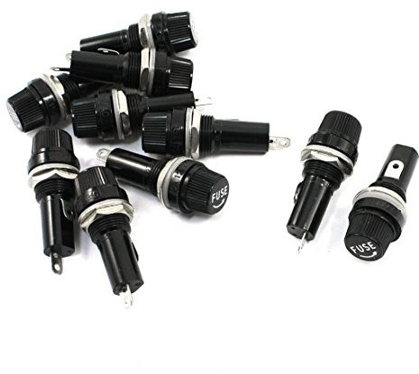 10 porte-fusibles aériens pour fusibles en verre et céramique 6 x 30 mm (panneau 30 mm)