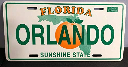 Inga New Sign Florida Nummernschild ¡°Orlando ¡± Sunshine State Never Expres 15,2 x 30,5 cm