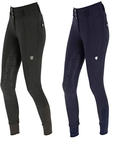 Kerbl Covalliero Reithose Highwaist, Vollbesatz Damenreithose, Dunkelgrau, 40