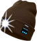 ATNKE LED beleuchtete Bluetooth-Beanie-Kappe, wiederaufladbare USB-Musikalische Laufmütze mit extrem hellem 4-LED-Licht wasserdichte Lampe für das Skifahren Wandern Camping Radfahren/Coffee