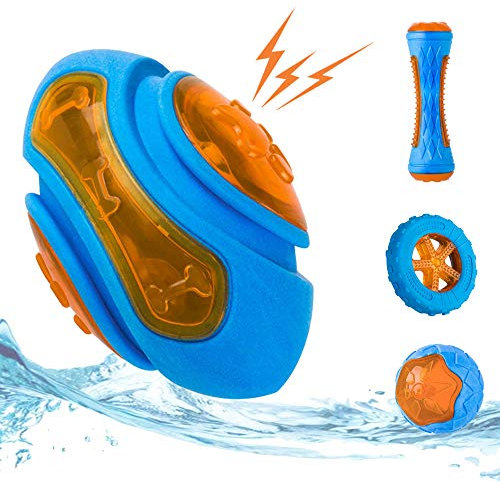 CoubonTail Quietschspielzeug für Hunde, Poolspielzeug, schwimmendes Spielzeug für interaktives Apportieren und Spielen, Hundestrandspielzeug, TPR