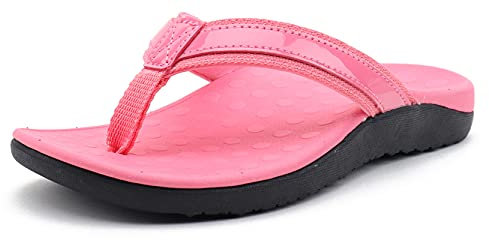 CELANDA Infradito da Donna Estate Uomo Flip Flop Sandali Ortopedici Arch Support Antiscivolo Comode Ciabatte da Spiaggia e Piscina Rosa Taglia:38 EU