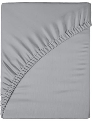 Funky Gadgets Fitted Sheets King Size Deep Pocket 12 Inch (30cm) 90 GSM Soft Brushed Microfiber Bed Sheets Easy Care Bottom Sheet Grey (152 X 200cm)