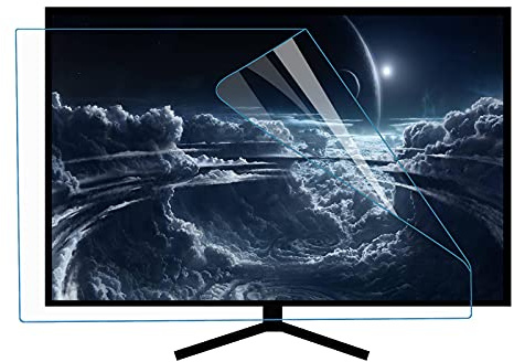 Matte TV-Displayschutzfolie 32-39 Zoll, Anti-Blaulicht-Anti-Blasen-Anti-Kratz-Verletzungs-Anti-Glare-Folie, Entlasten Sie Die Belastung Der Computeraugen, Anpassbar,Matte-32inch(698x392MM)