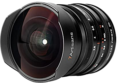 7artisans 10 mm F2,8 Vollformat-Fischaugenobjektiv, Ultra-Weitwinkel-Fischaugenobjektiv, 178° manueller Fokus für Sony E-Mount spiegellose Kameras