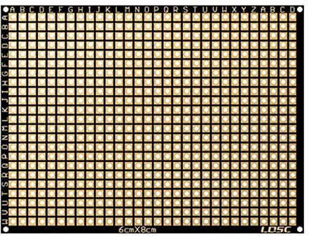 Flexible einseitige PCB FR4 6 x 8 cm 0,4 mm Universalplatte mit Löchern Platine 2,54 Pitch Prototype Matrixs Druck Paper Board Leiterplatte Reparaturset Halter Abstandshalter mit Gummilupe