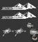 nuovo Generazione 2 Adesivi Stickers Monti adventure da 34 cm + omaggio 2 adesivi rosa dei venti da 15 cm valigie per moto enduro adventure Trail off Road Sport 4x4 per Auto o Moto (Bianco Lucido)