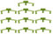 Happyyami Gartenbedarf Pflanztrainer-Clips Gitterclips 20Pcs Einstellbare Pflanzenzweige Anlagen Anlagen Niedrige Stresstraining Clip Zimmerpflanzen Gartenwerkzeug