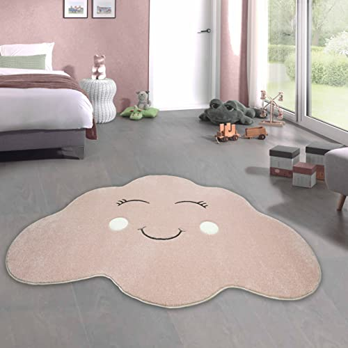 CARPETIA Kinderzimmer Teppich Wolke Spielteppich in Rosa, 160 x 230 cm