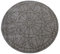 Runder Teppich 100% Wolle Grau Handgetuftet 200X200 cm Orientteppich Modern WT3