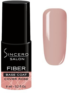 Sincero Salon Fiberglas Gel Base Cover Rose - Nagelhärter - UV Nagellack - Unterlack für Nägel - Gel Nail Polish für beschädigte Nägel - UV Lack für Maniküre - 6ml
