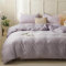 AShanlan Bettwäsche Set 155x220 cm Lila Uni Bettbezug mit Kissenbezug 80x80 cm 2 Teilig Weiche und Angenehme Mikrofaser Violett Bettwäsche mit Reißverschluss für Einzelbett