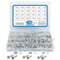 700PCS Round Head Screws Nuts Flat Washers Assortment Kit, #4-40, #6-32, #8-32 and #10-24 Cross Pan Head Machine Screws and Hex Bolts and Nuts Sets for Industrial Electronic