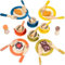 29Pcs Wooden Toy Kitchen Dish Set, Plates and Dishes for Role Play, Gift for Children Kids Girls Ages 3 Year Old+