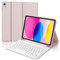 IVEOPPE Teclado iPad 10/11 Generación, Funda Teclado Español Ñ Desmontable Inalámbrico Bluetooth para iPad 10 Generación 2022/11 Generación A16 2025 (10.9/11 Pulgada), Rosa