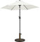 Yaheetech Parasol de Jardin 230 cm avec Pied de Parasol 10 KG Parasol Inclinable Extérieur avec Cadre en Métal Protection Solaire pour Jardin Terrasse Patio Piscine Plage Balcon Crème