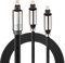 GINTOOYUN toslink optique audio Splitter Cable 24K plaqué or plug 1 à 2 fibre optique câble audio pour TV, amplificateur, DVD, lecteur Blu - ray et plus