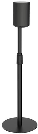 PEGZONE Speaker Stand Compatible with SONOS Era 300 and Era 100, Height Adjustable up to 42.6'', Floor Stand with Cable Management, Speaker Mount, Black, 1 Pack