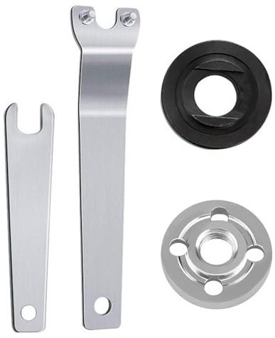 4mm Grinder Angle Spanner Wrench Flange Nut, 150mm Angle Grinder Adjustable Spanner, Metal Lock Nut Pressure Plate Spanner For Replacing Discs, A Pin Spanner, A U-Shaped Spanner, Two Flange Nuts (B)
