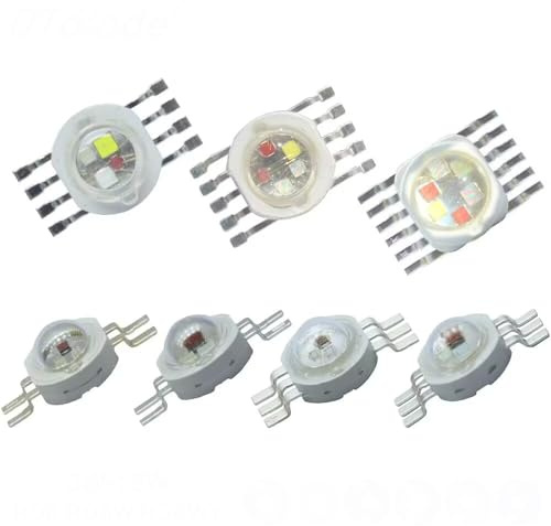 Vrabocry 10pcs High Power LED Chip RGB RGBWW RGBWW RGBWY RGBWYV 3W 9W 12W 15W 18W LED Bühnenlampe Formlicht Bunte Lichtquelle (12pin 18w Rgbwa+uv 6in1)