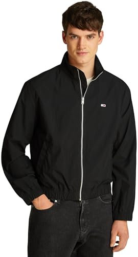Tommy Jeans TJM Essential Jacket EXT DM0DM20655 Veste Coupe-Vent, Black (Black), XS Homme