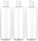 Botella Transparente de plastico Pet 500 ml con tapón de Disco Blanco rellenable para Gel, champú, colonias, lociones, Gel hidroalcoholico (3)