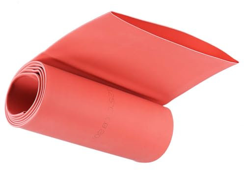 Unifizz Heat Shrink Tubing 80mm Dia 128mm Flat Width 2:1 Ratio Shrinkable Tube Cable Sleeve 1m - Red