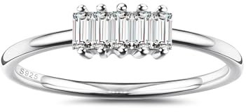 MILACOLATO Silber Ring Damen 925 Verlobungsring Damen Gold Eternity Promise Ring Gold Damen Wasserfest Verlobungs, Hochzeits und Versprechensringe Schmuck S7