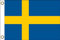 Schweden Flagge Fahne | 150 cm x 90 cm / 90 x 150 cm | Wetterfest & Langlebig | Polyester mit zwei Ösen